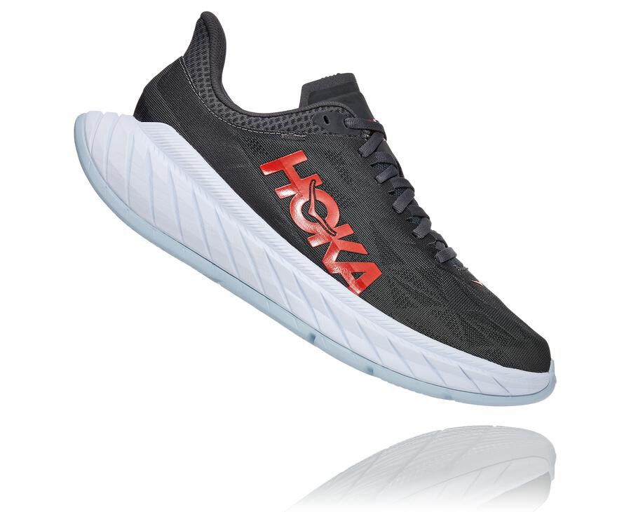 Hoka One One Tenisky Panske Čierne/Biele - Carbon X 2 - 67053-PFYN